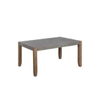 Table basse 36 po Davenport en similiciment et bois ambre clair