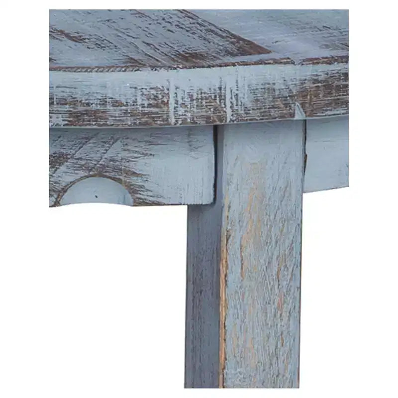 Table d'appoint ronde en bois, finition antique, style cottage