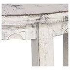 Table d'appoint ronde en bois, finition antique, style cottage