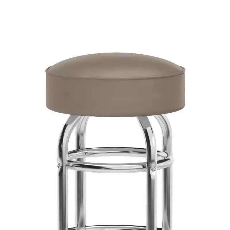 Tabouret de bar chromé double anneau