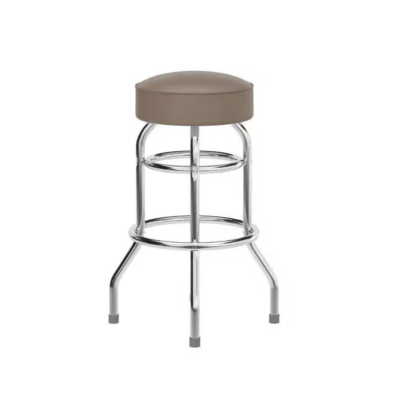 Tabouret de bar chromé double anneau