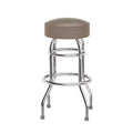 Tabouret de bar chromé double anneau
