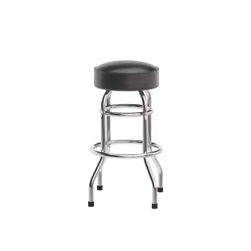 Flash Furniture Double Ring Chrome Barstool