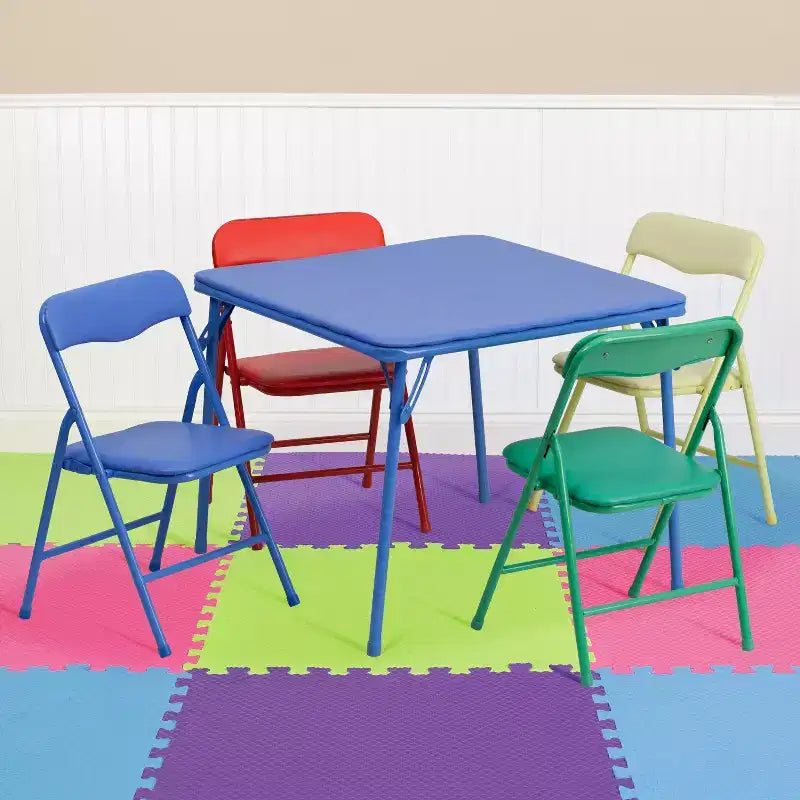 Ensemble table et chaises pliantes 5 pièces pour enfants