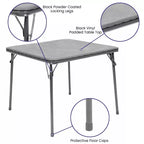 Ensemble table et chaises pliantes 5 pièces pour enfants