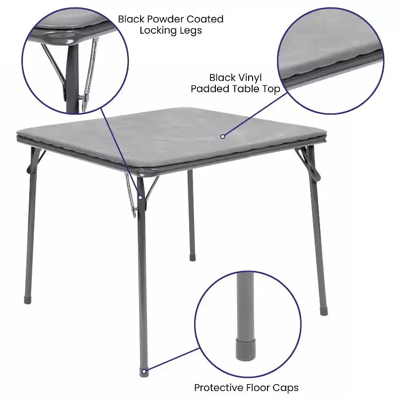 Ensemble table et chaises pliantes 5 pièces pour enfants
