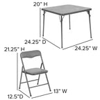 Ensemble table et chaises pliantes 5 pièces pour enfants