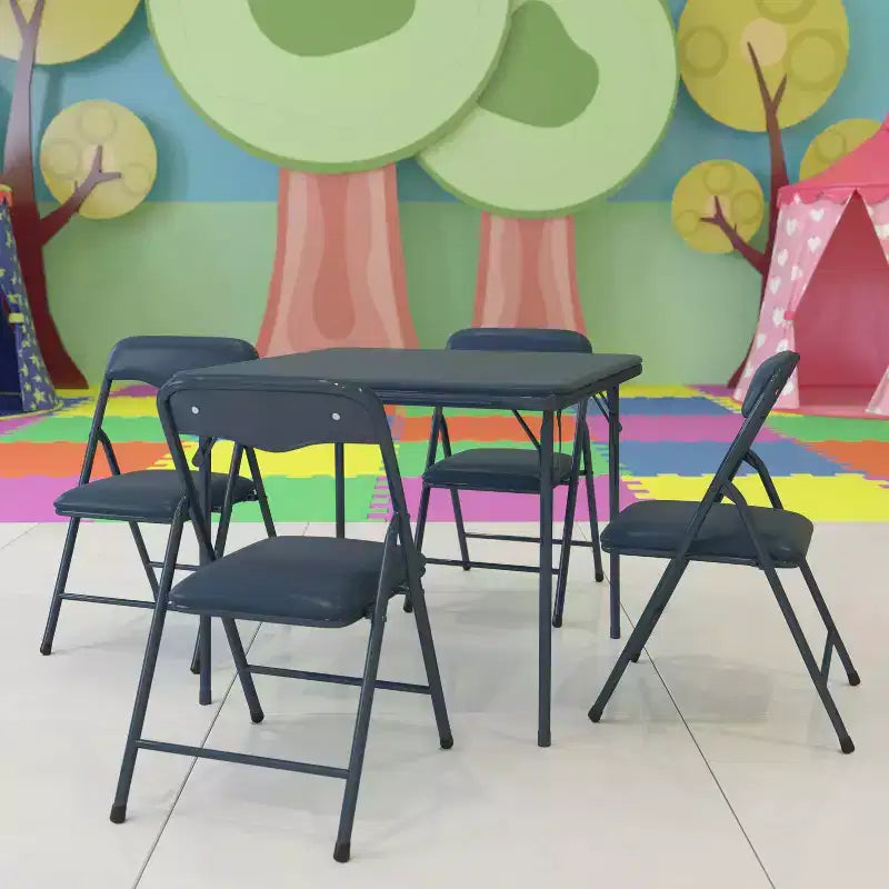 Ensemble table et chaises pliantes 5 pièces pour enfants