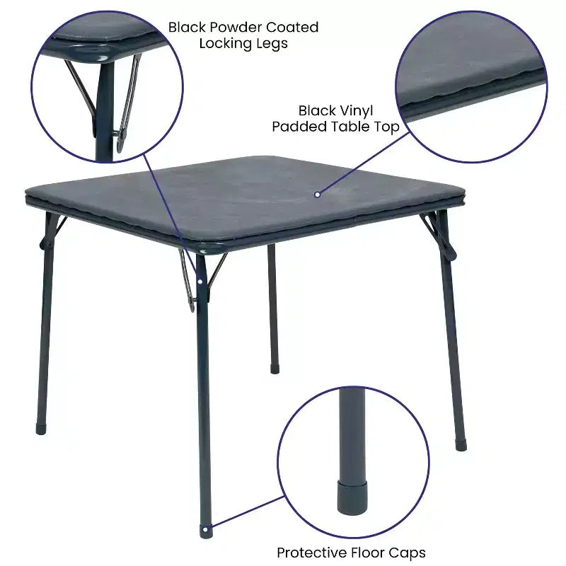 Ensemble table et chaises pliantes 5 pièces pour enfants