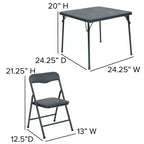 Ensemble table et chaises pliantes 5 pièces pour enfants