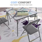Ensemble table et chaises pliantes 5 pièces pour enfants