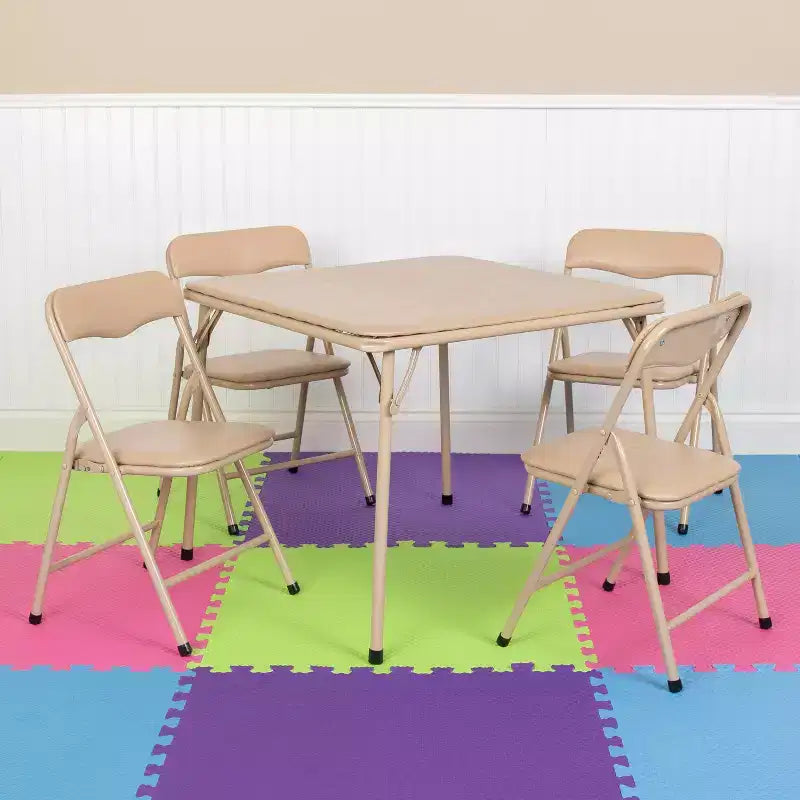 Ensemble table et chaises pliantes 5 pièces pour enfants