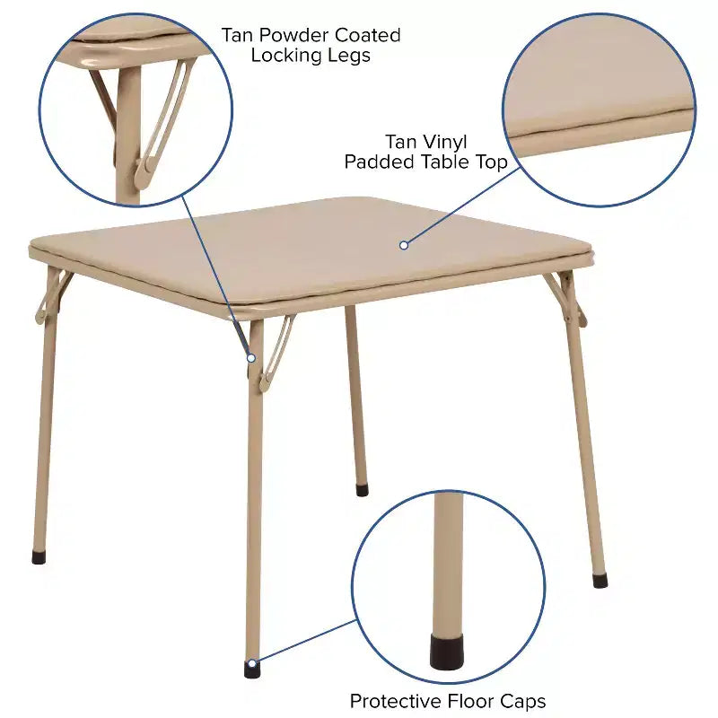Ensemble table et chaises pliantes 5 pièces pour enfants