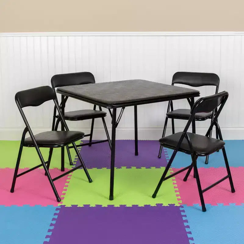 Ensemble table et chaises pliantes 5 pièces pour enfants