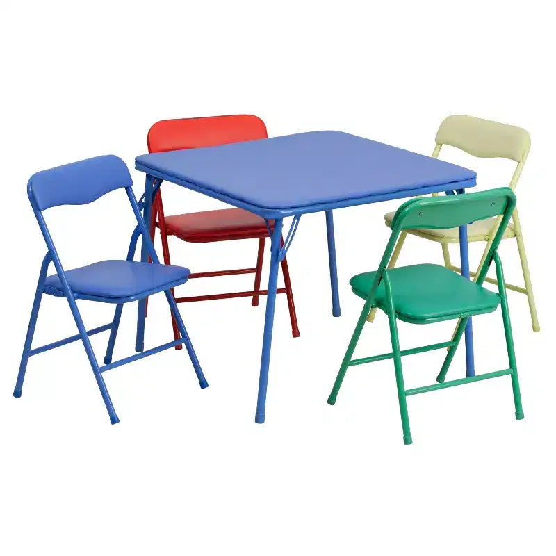 Ensemble table et chaises pliantes 5 pièces pour enfants
