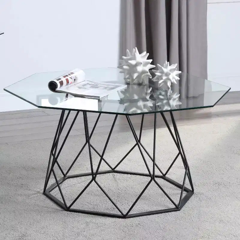 Table basse Hamela avec plateau en verre