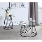 Table basse Hamela avec plateau en verre