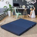 Matelas pliant futon en mousse de 10 cm (4 po) pliant en quatre, format grand lit