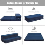 Matelas pliant futon en mousse de 10 cm (4 po) pliant en quatre, format grand lit