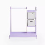 Centre de déguisement « See and Store » : Organisateur de vêtements et de costumes pour enfants, Étagère de rangement suspendue avec miroir et bacs de rangement