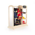 Centre de déguisement « See and Store » : Organisateur de vêtements et de costumes pour enfants, Étagère de rangement suspendue avec miroir et bacs de rangement
