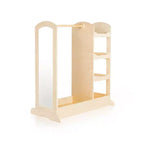Centre de déguisement « See and Store » : Organisateur de vêtements et de costumes pour enfants, Étagère de rangement suspendue avec miroir et bacs de rangement