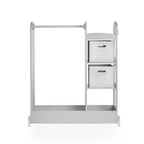 Centre de déguisement « See and Store » : Organisateur de vêtements et de costumes pour enfants, Étagère de rangement suspendue avec miroir et bacs de rangement