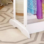 Centre de déguisement « See and Store » : Organisateur de vêtements et de costumes pour enfants, Étagère de rangement suspendue avec miroir et bacs de rangement