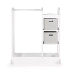 Centre de déguisement « See and Store » : Organisateur de vêtements et de costumes pour enfants, Étagère de rangement suspendue avec miroir et bacs de rangement