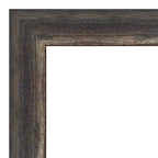 Miroir mural de salle de bain Bark Rustic Char Narrow Petite Bevel 27,5 x 21,5 po